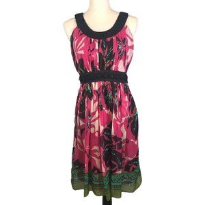 NICOLE BY NICOLE MILLER (4) Dress Pink & Black